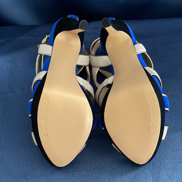BCBG Max Azria blue and gold heels - Picture 4 of 4